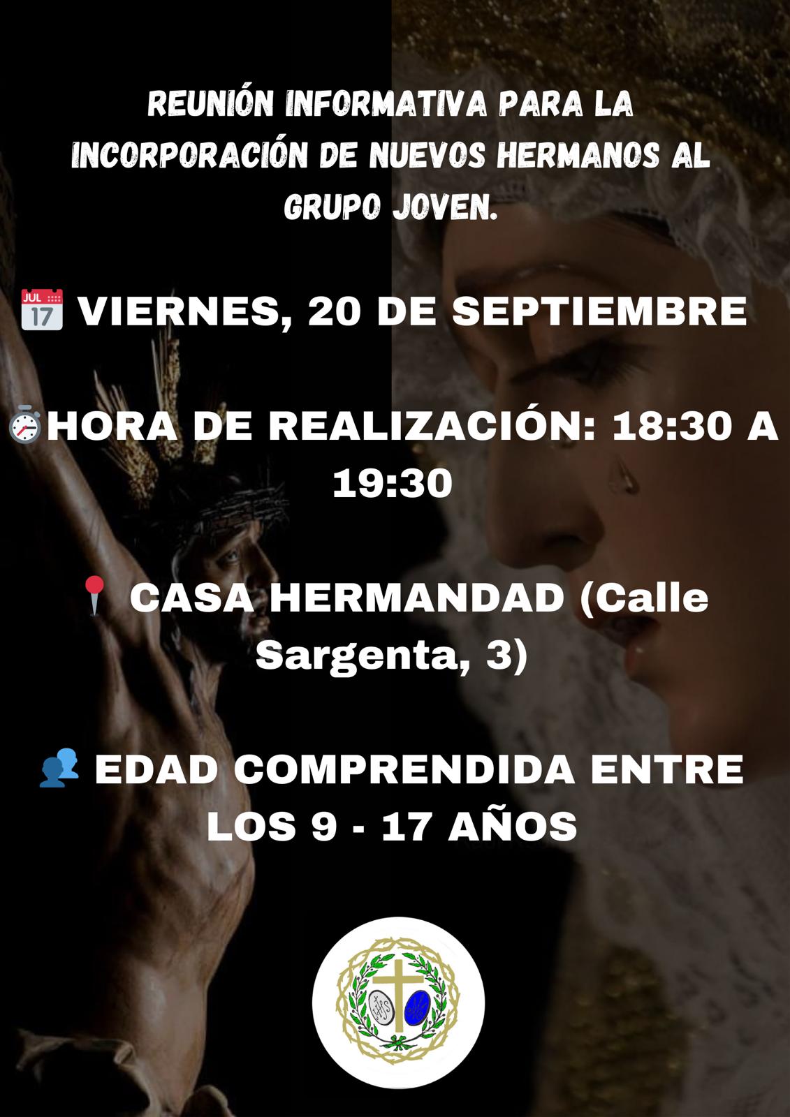 CONVOCATORIA DEL GRUPO JOVEN DE LA HERMANDAD